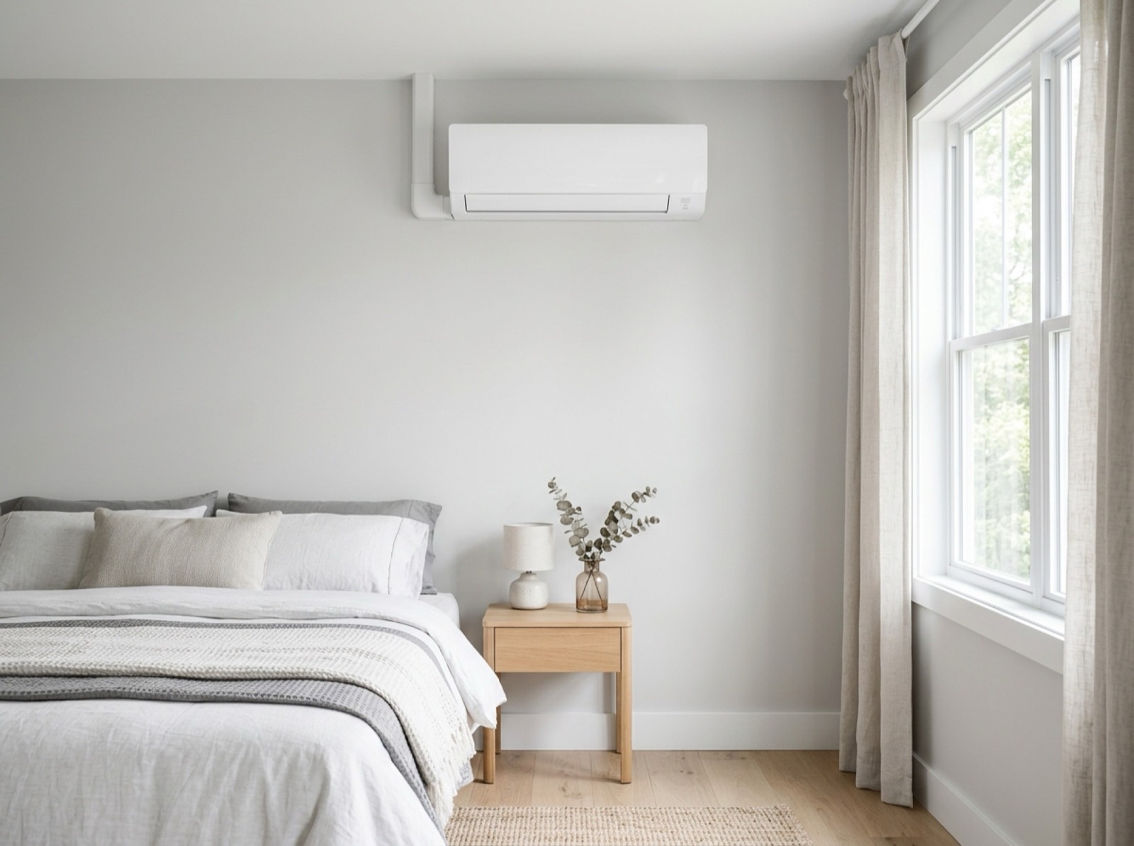 Furnace and heat pump installation